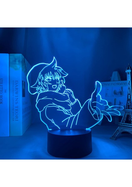 Anime LED Işık Senin Turn To Die Shin Tsukimi Yatak Odası Dekoru Için Manga Doğum Günü Hediyesi Odası LED 3D Erkek Çocuklar Yatak Odası Dekorasyonu 7 Renk Pxjd (Yurt Dışından)
