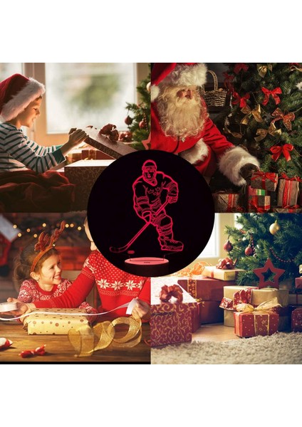 Çocuklar Hokey Oyuncusu 3D Gece Işığı Lambaları 7 LED Renk Değiştirme Dokunmatik Masa Masa Lambaları Aydınlatma Serin Oyuncaklar Hediyeler Spor Hokeyi Fanı Doğum Günü Noel Dekorasyonu (Yurt Dışından) fiyatları