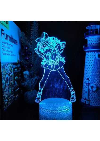 Bir Kız Arkadaşı Kiralama Anime 3D Erkek Için 16 Renk Kız Odası Dekoru Illusion LED Lamba USB Manga Sarashina Ruka Kanojo Şekil Uygun Çocuklar Hayranlar Noel Hediyeleri (Crack) (Yurt Dışından)