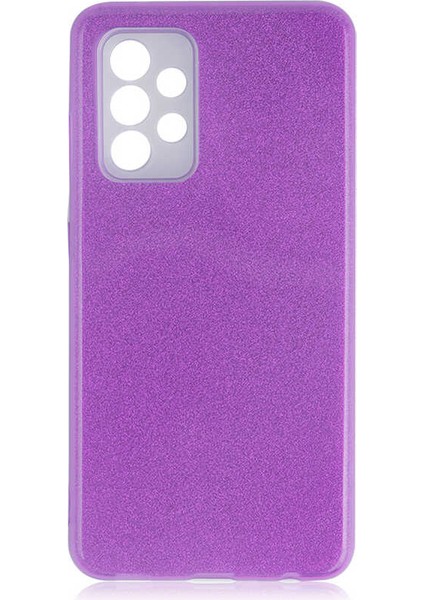 Galaxy A72 Kılıf Klcr Shining Silikon-Mor