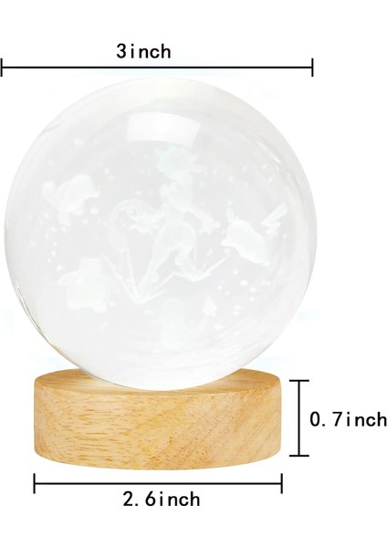 Ahşap Tabanlı Kristal Top - 7 Renk Değiştirme Aydınlatma LED Dekoratif Hediyeler Erkek Kız Çocuklar Gençler Için Yatak Odası Oturma Odası Ofis Için Lamba Dekoratif Hediyeler (Yurt Dışından) modelleri