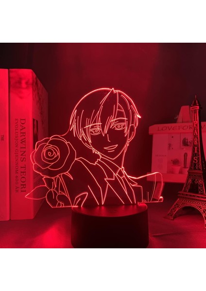 Anime Ouran Lisesi Figürü 3D Gece Lambası, LED Oyuncak Lamba, 16 Çeşit Değiştirmeyi , Uzaktan Kumandayla Işık Rengini Değiştirebilir, Kız Erkek ve El Sanatları Severler Tatil (Yurt Dışından)