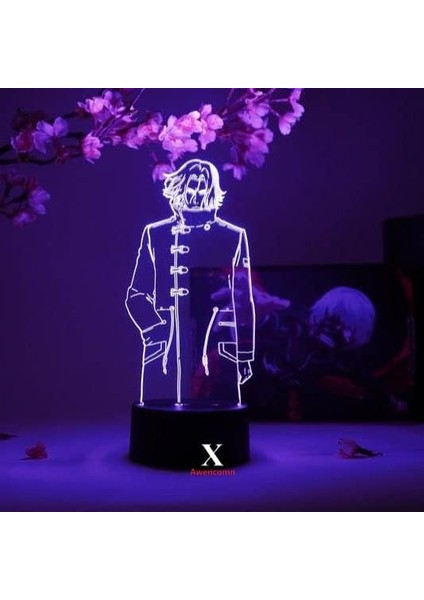 Tokya Ghonl Anime 3D Boy Için 16 Renk Kız Odası Dekor Illusion LED Lamba USB Manga Ken Kaneki Şekil Uygun Çocuklar Hayranlar Yılbaşı Hediyeleri (Yurt Dışından)