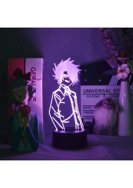 Anime Hayranları Için Vaat Edilen Neverlanded 3D Nightlight 16 Renk Dekor Illusion Uzaktan Kumandalı LED Lamba, Manga Emma Figürü Noel Hediyesi Oyuncaklar Çocuklar/erkekler (Ray) (Yurt Dışından)