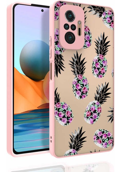 Xiaomi Redmi Note 10 Pro Kılıf Desenli Kamera Korumalı Parlak Klcr Nora Kapak-No1