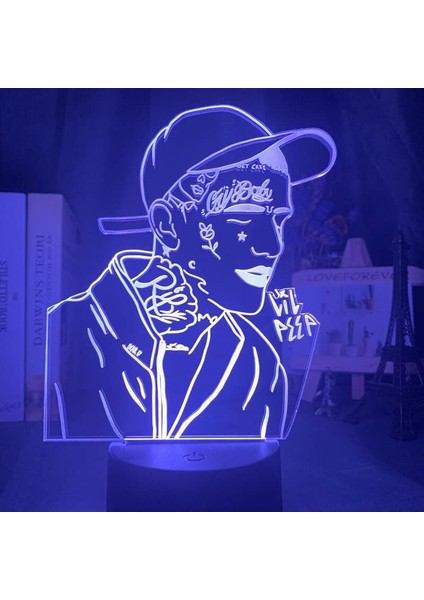 Çocuklar Hayranları Prens Figürü 3D Gece Işığı, Uzaktan Kumanda ile Değişen 16 Renk, Çocuk Odası Dekoru, Şekil Manga Illusion LED Oyuncak Lamba Kız Erkek Çocuklar Noel leri (MR08) (Yurt Dışından)