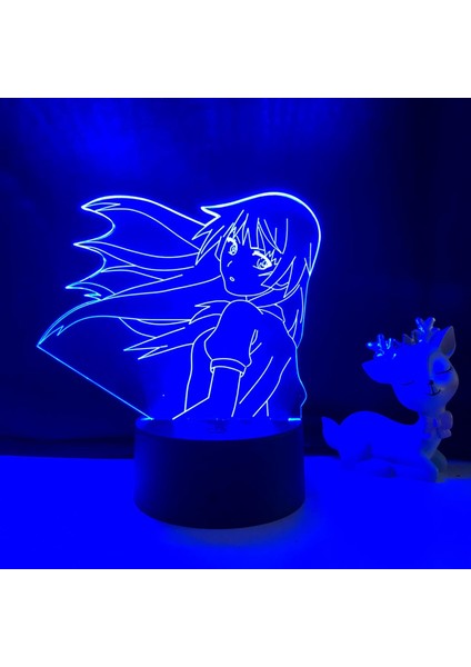 Anime LED Işık Bakemonogatari Yatak Odası Dekoru Için Manga Çocuk Doğum Günü Hediyesi Odası Anime 3D Lamba Bakemonogatari (Yurt Dışından)