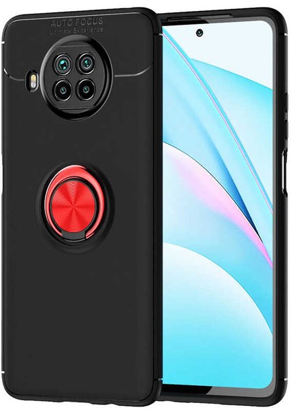 Xiaomi Mi 10T Lite Kılıf Klcr Ravel Silikon Kapak-Siyah-Kırmızı