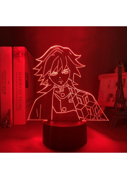 Anime LED Lamba Kimetsu Hiçbir Tomioka Yatak Odası Dekorasyon Için Hediye Manga 3D Işık Demon Slayer Odası Dekor (Yurt Dışından)