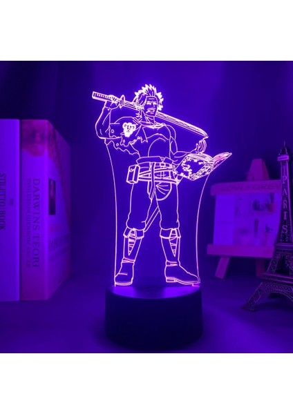 Anime Siyah Yonca Figürü 3D Çocuk Hayranları Için, Uzaktan Kumanda ile Değişen 16 Renk, Çocuk Odası Dekoru, Yami Figürü Manga Illusion LED Oyuncak Lamba Kız Erkek Noel Hediyeleri (Yurt Dışından)