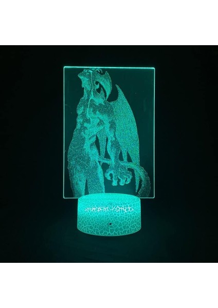 Anime Devilman Crybaby Figürü 3D Çocuk Hayranları Için, Uzaktan Kumanda ile Değişen 16 Renk, Çocuk Odası Dekoru, Şekil Manga Illusion LED Oyuncak Lamba Kız Erkek Noel Hediyeleri (Yurt Dışından) fiyatları