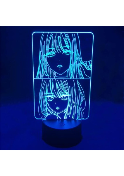 My Dress-Up Darling Marin Kitagawa Anime 3D Erkek Için 16 Renk Kız Odası Dekoru Illusion LED Lamba USB Manga Marin Kitagawa Figür Uygun Çocuk Hayranları Yılbaşı Hediyeleri (My Dress2) (Yurt Dışından)