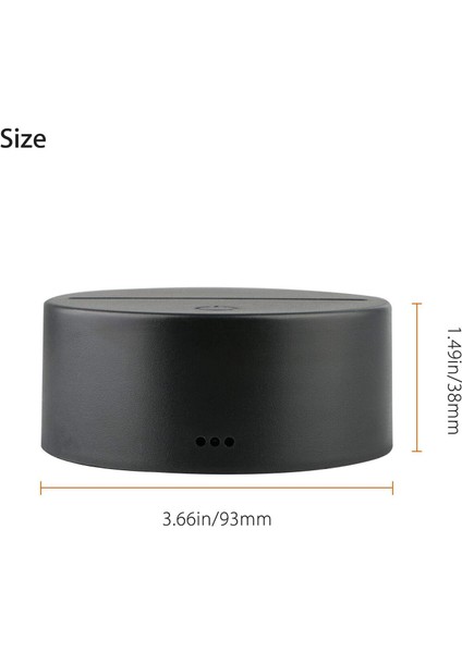 3D LED Işık Tabanı, 2 Paket 3D LED Lamba Tabanı Tutucu Uzaktan Kumandalı Dokunmatik Ekran 3D Masa USB Kablosu Yatak Odasındaki Masa Lambaları Çocuk Odası Oturma Odası Bar Dükkanı Kaf (Yurt Dışından)