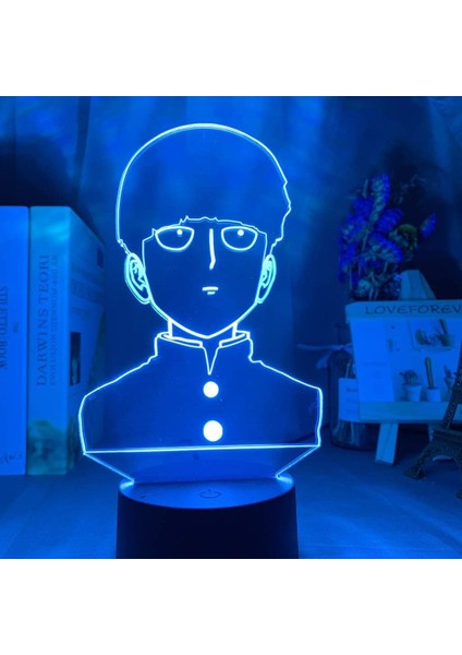 Anime Mob Psycho 100 Şekil 3D Çocuklar Hayranlar Için, Uzaktan Kumanda ile Değişen 16 Renk, Çocuk Odası Dekoru, Şekil Manga Illusion LED Oyuncak Lamba Kız Erkek Noel Hediyeleri (Yurt Dışından)