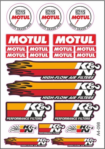A4 Sticker 098 Tek Paket Çoklu Sticker