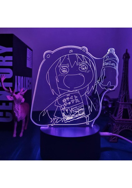 Anime Himouto Umaru Chan Şekil 3D Çocuklar Hayranları Için, Uzaktan Kumanda ile Değişen 16 Renk, Çocuk Odası Dekoru, Şekil Manga Illusion LED Oyuncak Lamba Kız Erkek Noel Hediyeleri (Yurt Dışından)