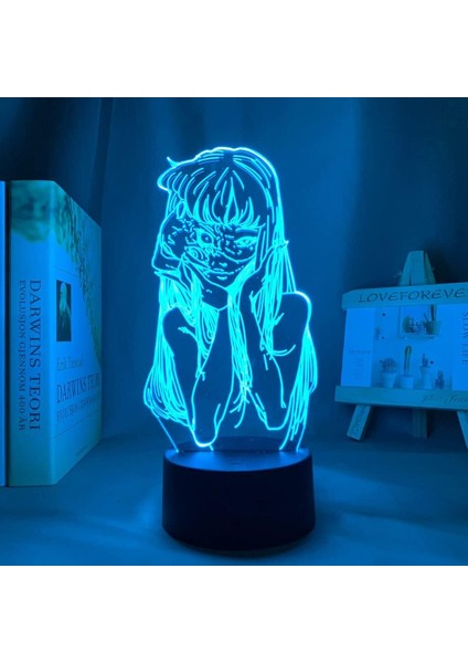 Anime Junji Ito Şekil 3D Çocuklar Hayranları Için, Uzaktan Kumanda ile Değişen 16 Renk, Çocuk Odası Dekoru, Şekil Manga Illusion LED Oyuncak Lamba Kız Erkek Noel Hediyeleri (Yurt Dışından)