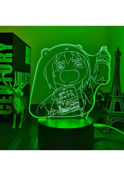 Anime Himouto Umaru Chan Şekil 3D Çocuklar Hayranları Için, Uzaktan Kumanda ile Değişen 16 Renk, Çocuk Odası Dekoru, Şekil Manga Illusion LED Oyuncak Lamba Kız Erkek Noel Hediyeleri (Yurt Dışından) fırsatları