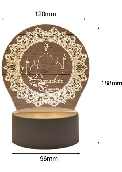 1 Takım Iyi Geçirgenlik Yüksek Parlaklık Yumuşak Işık Göz Koruması, Usb/aküyle Çalışan 3D Efekt Kale Masa Lambası Ev Dekorasyonu, Yatak Odası, Banyo, Kreş, Ha Için Ideal (Yurt Dışından)
