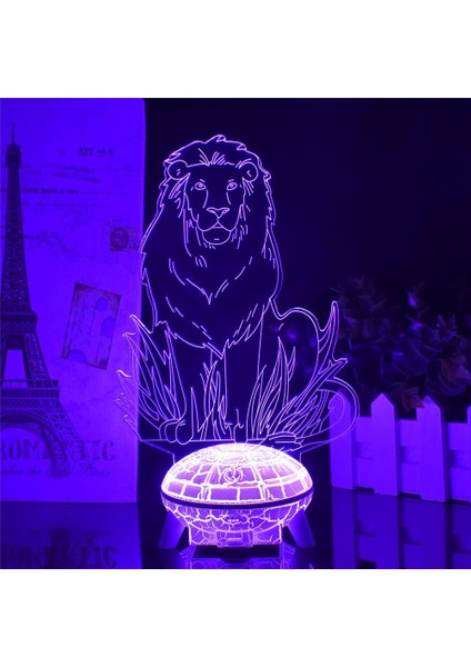 Aslan Gece 3D Illusion LED Lamba Uzaktan Kumanda ile 16 Kısılabilir Akıllı Dokunmatik 0-8 Yaşındaki Erkek Kız Çocuklar En Iyi Noel Doğum Günü si Çocuklar Ev Dekorasyonu Parti (La (Yurt Dışından) modelleri