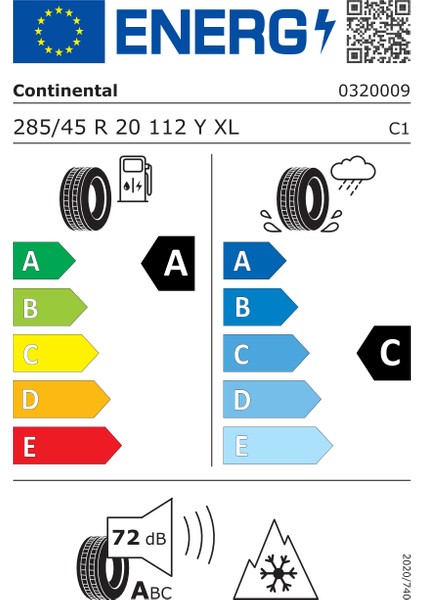 285/45 R20 112Y Xl Allseasoncontact 2 Oto 4 Mevsim Lastiği (Üretim Yılı: 2025) fiyatları
