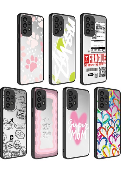 Galaxy A52 Kılıf Aynalı Desenli Kamera Korumalı Parlak Klcr Mirror Kapak-Fragile