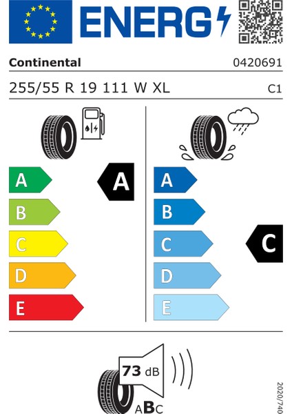 255/55 R19 111W Xl Fr J/lr Crosscontact Lx Sport Oto Yaz Lastiği (Üretim Yılı: 2025) fiyatları
