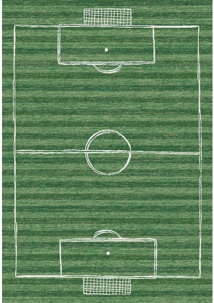 Lavin Yıkanabilir Dokuma Taban Futbol Sahası Desenli Çocuk Odası Kilimi