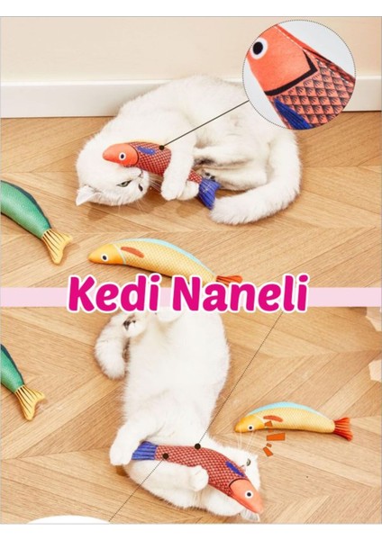 Luxury Kedi Oyuncakları Kedi Naneli, Zilli, Kumaş Oyuncak Karışık Renk ve Desenden, 3 Adet Oyuncak 1 Adet