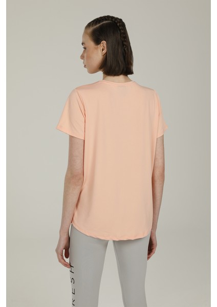 SN274 Nına T-Shirt 2fx Somon Kadın Kısa Kol T-Shirt modelleri