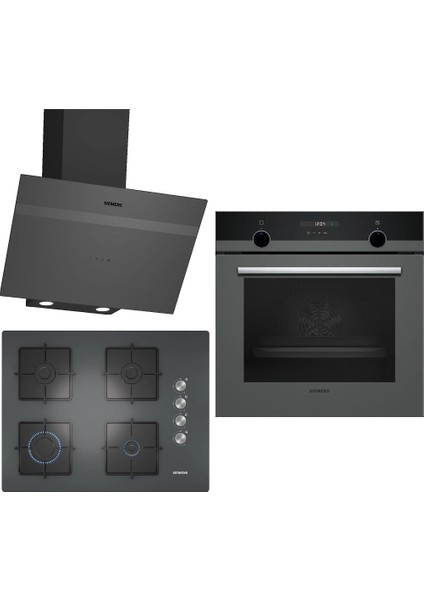 Gri 3 Lü Ankastre Set 180 ( HB557JYH2T - EO7C9PO12O - LC64KPJ70T )