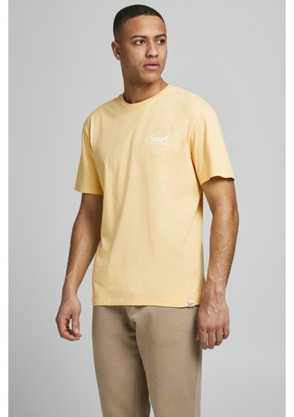 JORPOOLBOY TEE SS CREW NE Sarı Erkek Kısa Kol T-Shirt