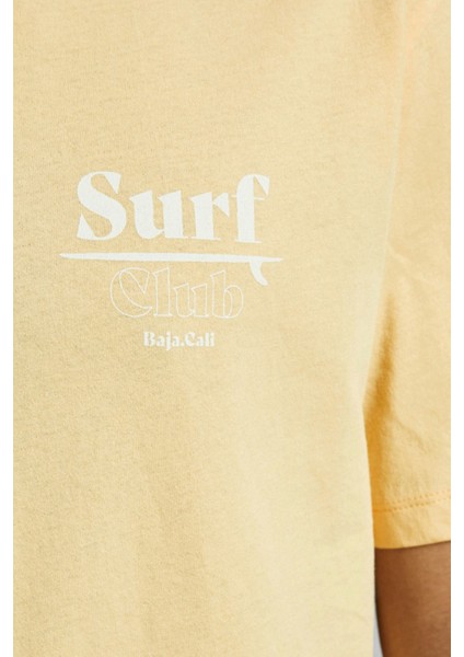 JORPOOLBOY TEE SS CREW NE Sarı Erkek Kısa Kol T-Shirt fırsatları