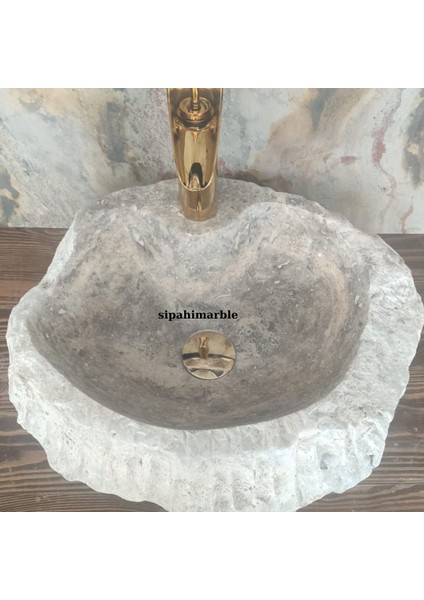 Süprem Mermer Batarya Çıkışlı Modern Lavabo