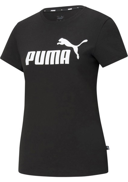 ESS Logo Tee Siyah Kadın Kısa Kol T-Shirt