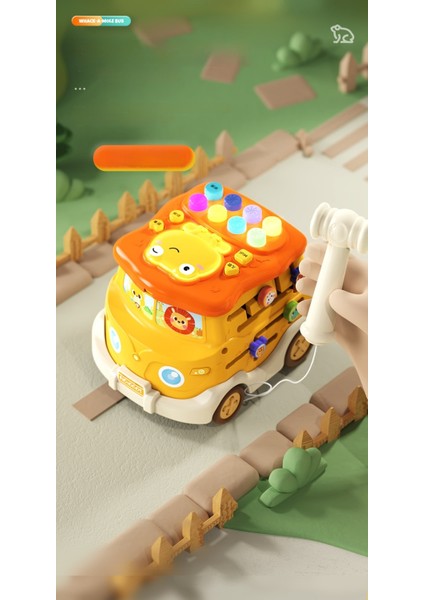 Bebek Otobüsü Whack-A-Mole Erken Eğitim Eğitici Bebek Oyuncak Araba (Yurt Dışından)