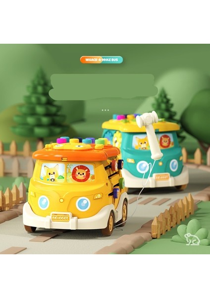 Bebek Otobüsü Whack-A-Mole Erken Eğitim Eğitici Bebek Oyuncak Araba (Yurt Dışından)