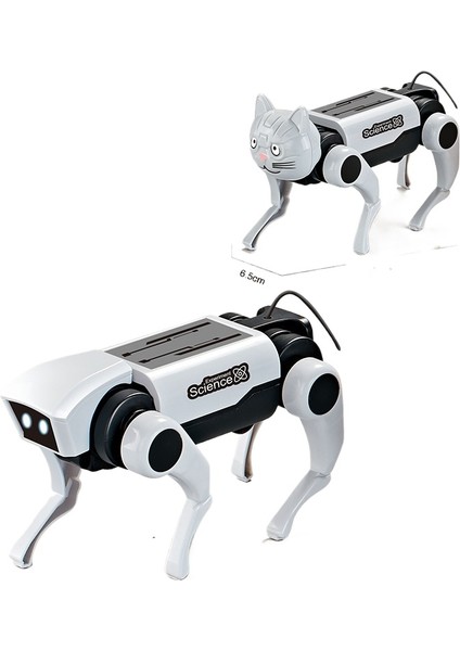 Güneşte Yürüyebilir Güneş Enerjili Elektrikli Robot Köpek Çocuk Montaj Oyuncağı Eğitici Robot (Yurt Dışından)