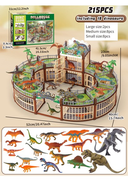 Zoco Yeni Jurassic Tema Parkı Çocuk Hediyeleri Simülasyon Diy Dinozor Colosseum Oyuncaklar (Yurt Dışından)