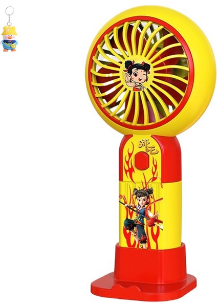 Genç Kahraman Küçük Nezha Fan Cep Telefonu Tutucu El Elektrikli Fan (Yurt Dışından)