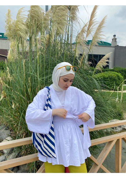 Kuşak Detaylı Kimono