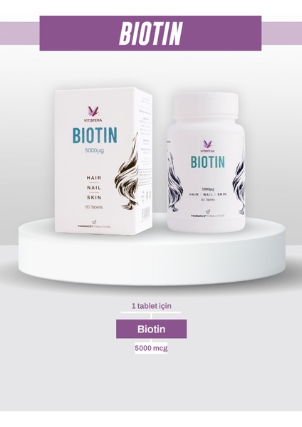 Biotin 5000 mcg 60 Tablet