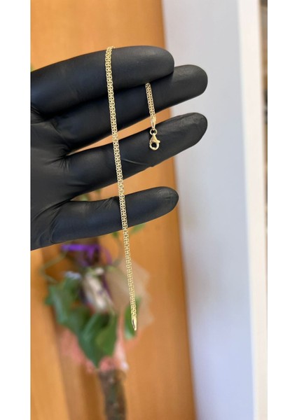2,50 gr (Gram) Bismark Bileklik Künye 14 Ayar Altın Unisex (Yeşil-Sarı-Beyaz-Rose)