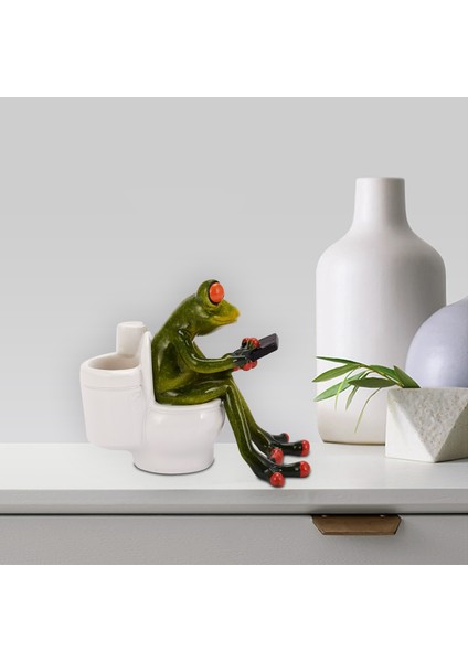 3D Kurbağa Heykel Bebekler Figürler Oturma Tuvalet Süsleri Reçine (Yurt Dışından) fiyatları