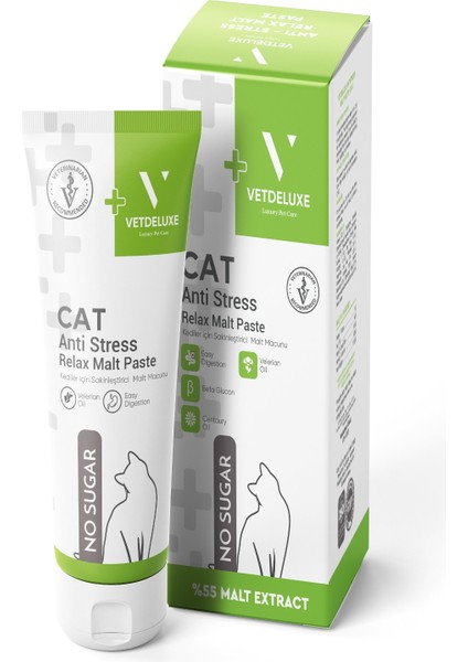 Anti Stress Relax Malte Paste Sakinleştirici Tüy Yumağı Önleyici Yetişkin Kedi Malt Macunu 100 gr