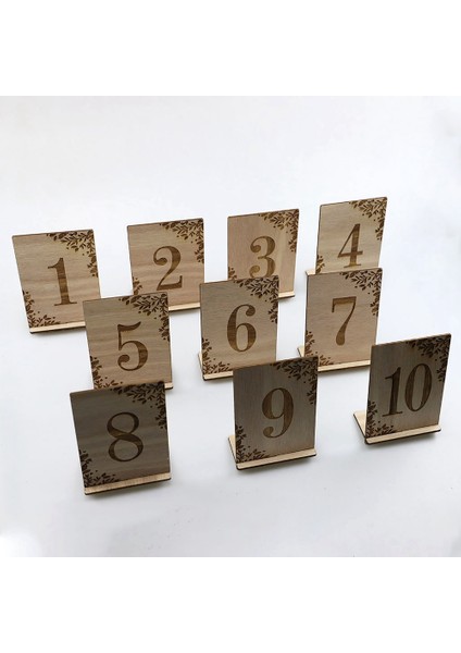 10 Adet 1-10 Rakamlı Ahşap Tabelalar Düğün Masa Numarası Ahşap Rakamlar (Yurt Dışından) modelleri