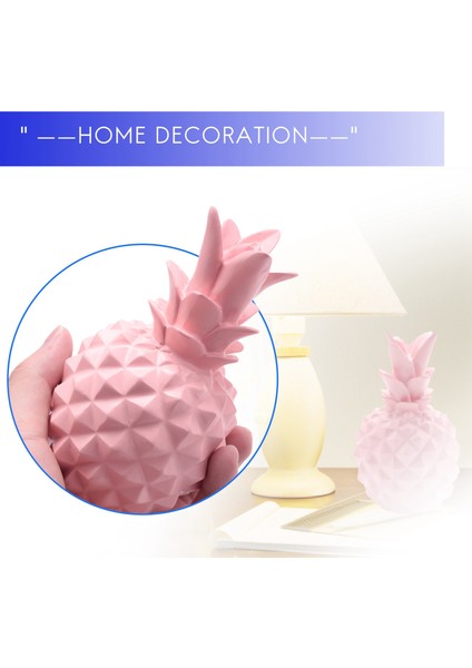 Jöle Rengi Ananas Süsleri Ev Dekorasyonu Reçine Pembe S (Yurt Dışından)