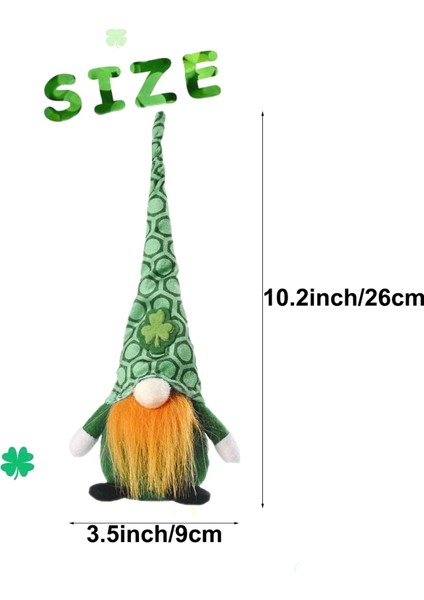 2'li Set St. Patrick Günü Cüce Decora Nisse Irlanda Hediyesi Yonca (Yurt Dışından) fiyatları