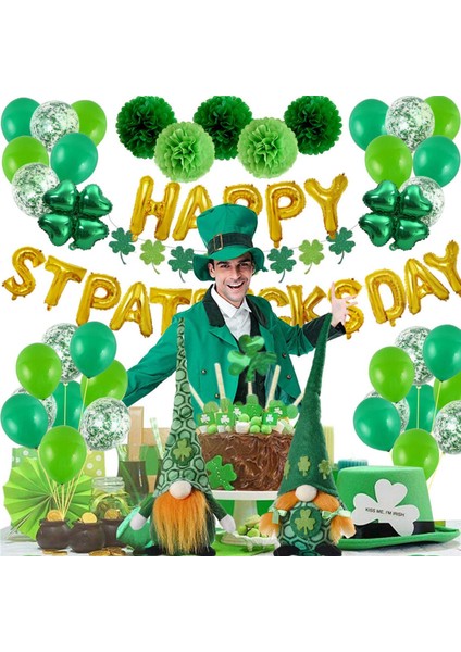 2'li Set St. Patrick Günü Cüce Decora Nisse Irlanda Hediyesi Yonca (Yurt Dışından) modelleri