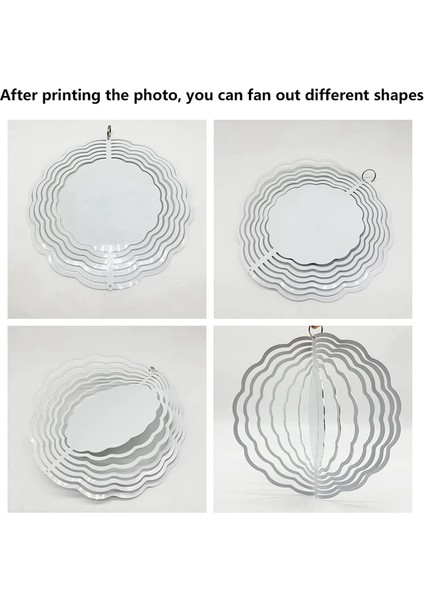 Paket 10 Inç Sublimasyon Rüzgar Döndürücü 3D Iç Mekan Dış Mekan Bahçe Için (Yurt Dışından)